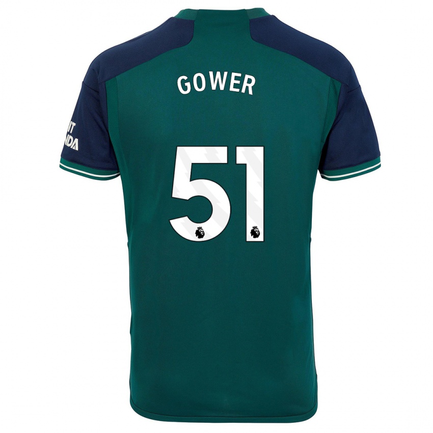 Mujer Camiseta Jimi Gower #51 Verde Equipación Tercera 2023/24 La Camisa