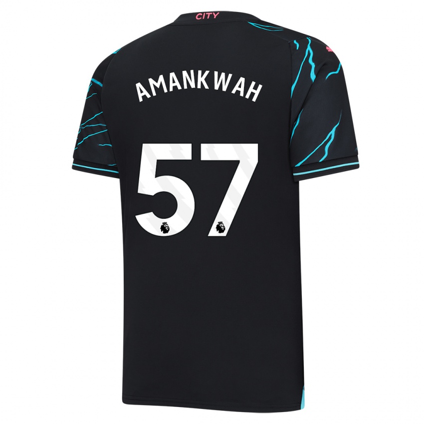 Mujer Camiseta Yeboah Amankwah #57 Azul Oscuro Equipación Tercera 2023/24 La Camisa