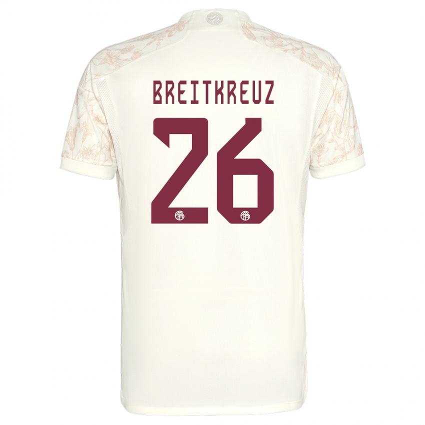 Mujer Camiseta Steve Breitkreuz #26 Blanquecino Equipación Tercera 2023/24 La Camisa