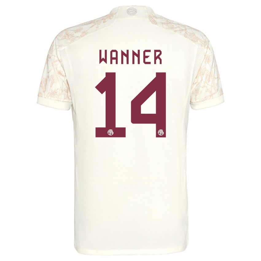Mujer Camiseta Paul Wanner #14 Blanquecino Equipación Tercera 2023/24 La Camisa