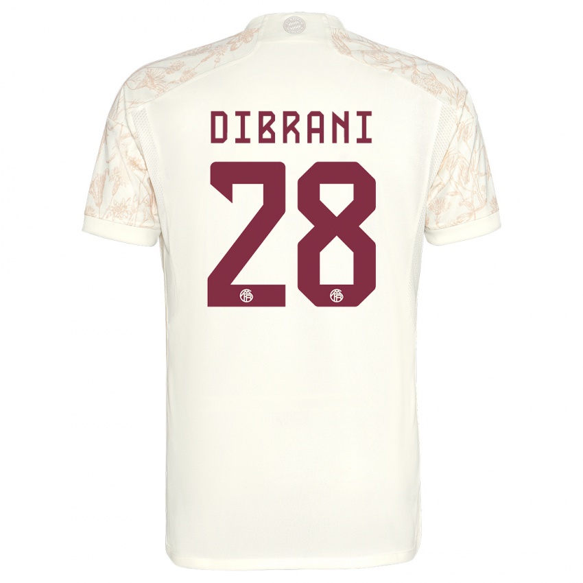 Mujer Camiseta Benjamin Dibrani #28 Blanquecino Equipación Tercera 2023/24 La Camisa