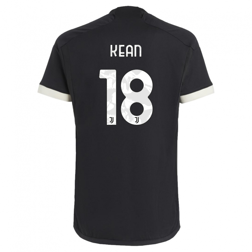 Mujer Camiseta Moise Kean #18 Negro Equipación Tercera 2023/24 La Camisa