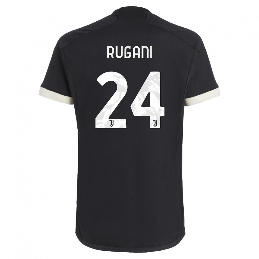 Mujer Camiseta Daniele Rugani #24 Negro Equipación Tercera 2023/24 La Camisa