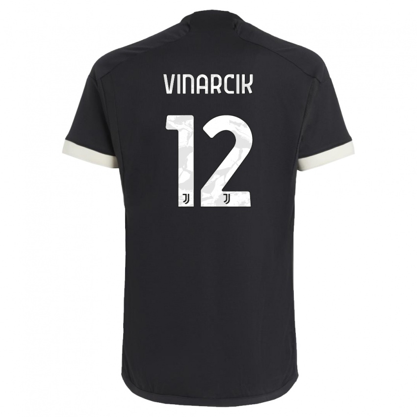 Mujer Camiseta Jakub Vinarcik #12 Negro Equipación Tercera 2023/24 La Camisa