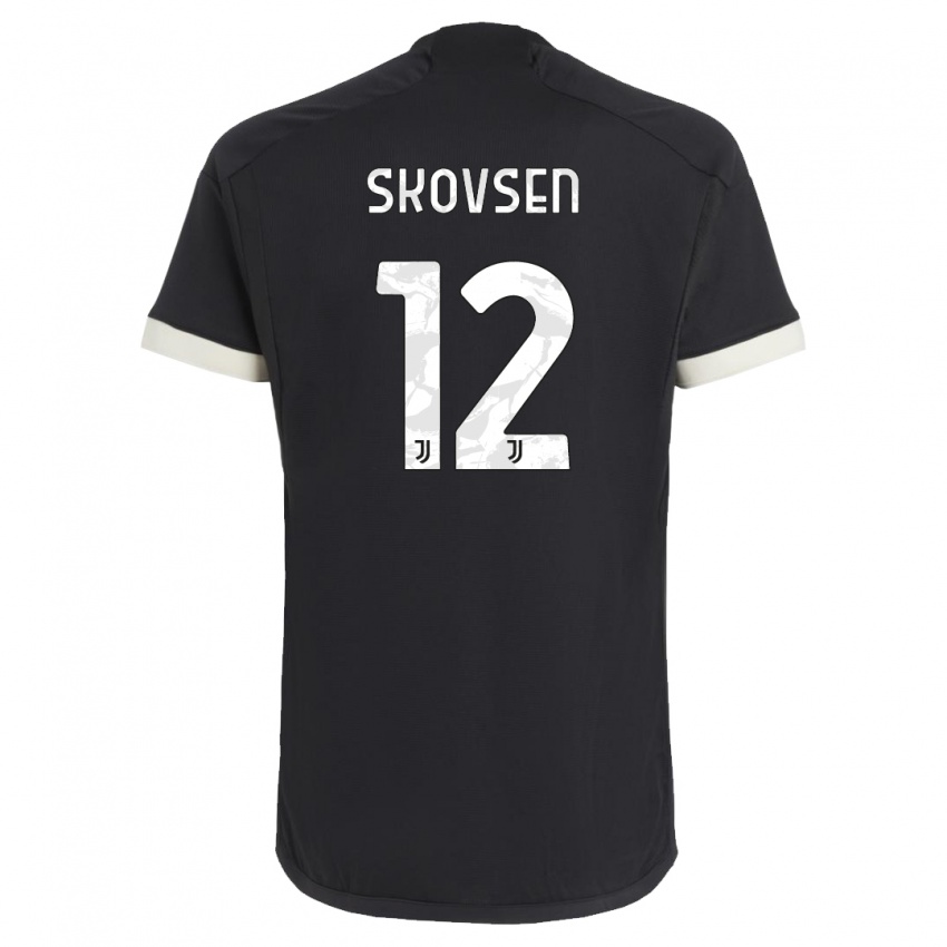Mujer Camiseta Matilde Lundorf Skovsen #12 Negro Equipación Tercera 2023/24 La Camisa