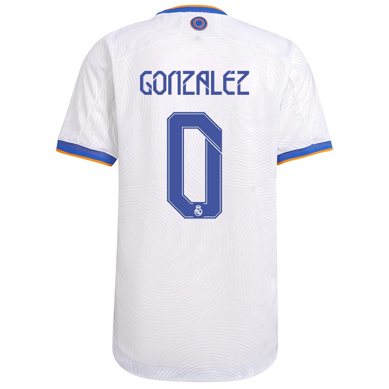 Niño Camiseta David Gonzalez #0 Blanco 1ª Equipación 2021/22 La Camisa Z31
