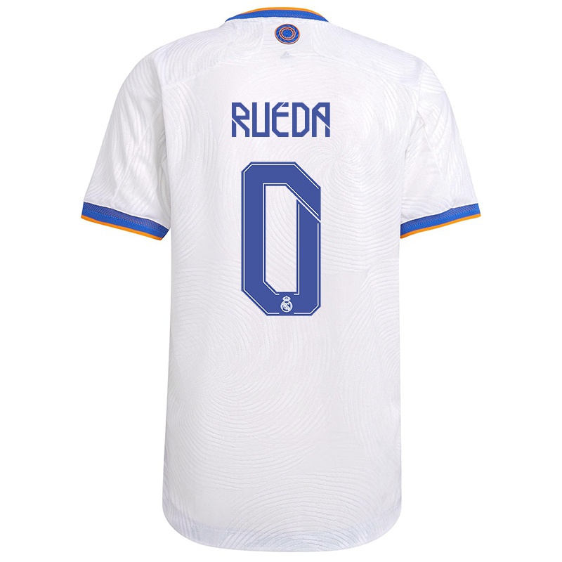 Niño Camiseta Javi Rueda #0 Blanco 1ª Equipación 2021/22 La Camisa Z32