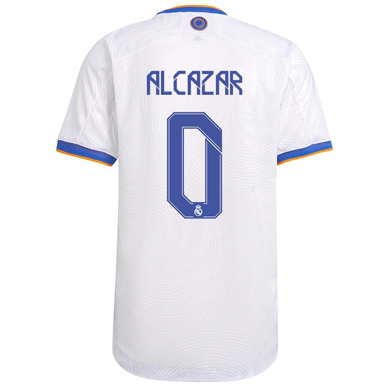 Niño Camiseta Lucas Alcazar #0 Blanco 1ª Equipación 2021/22 La Camisa Z38