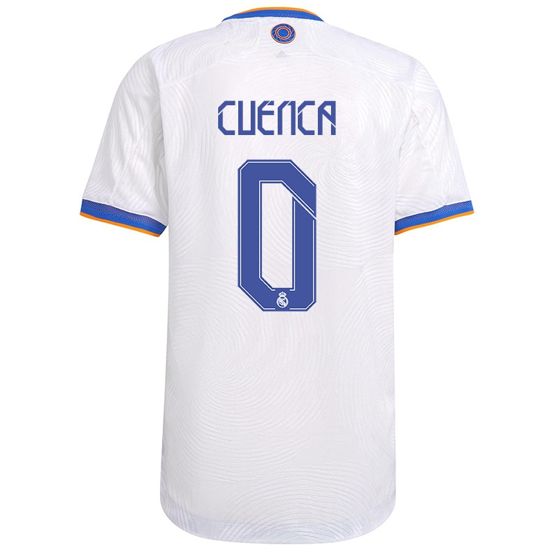 Niño Camiseta David Cuenca #0 Blanco 1ª Equipación 2021/22 La Camisa Z40