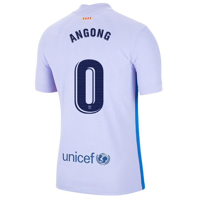 Niño Camiseta Frank Angong #0 Violeta Claro 2ª Equipación 2021/22 La Camisa Z156