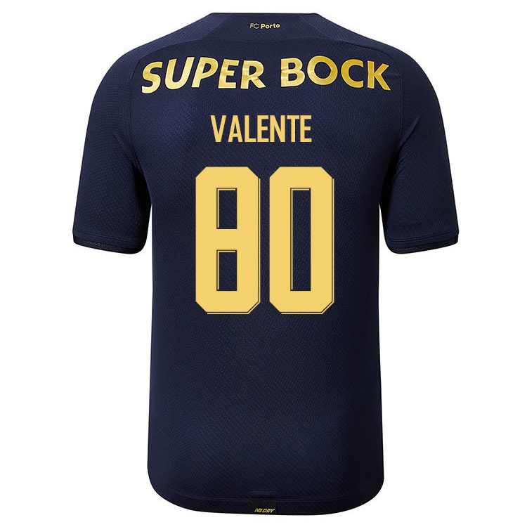 Niño Camiseta Rodrigo Valente #80 Azul Marino 2ª Equipación 2021/22 La Camisa Z162