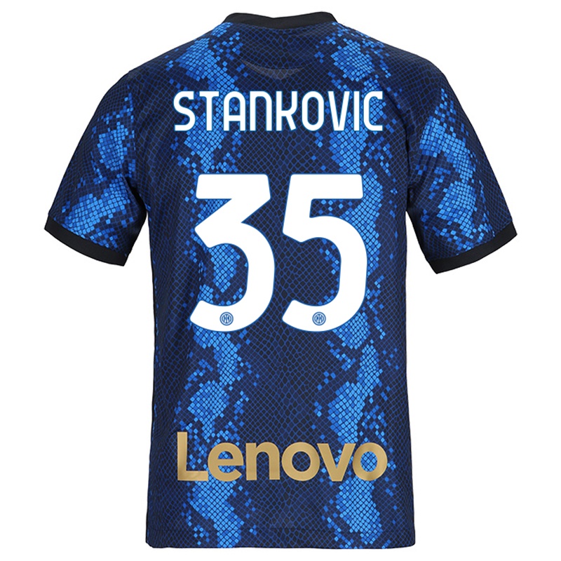 Niño Camiseta Filip Stankovic #35 Azul Oscuro 1ª Equipación 2021/22 La Camisa Z90