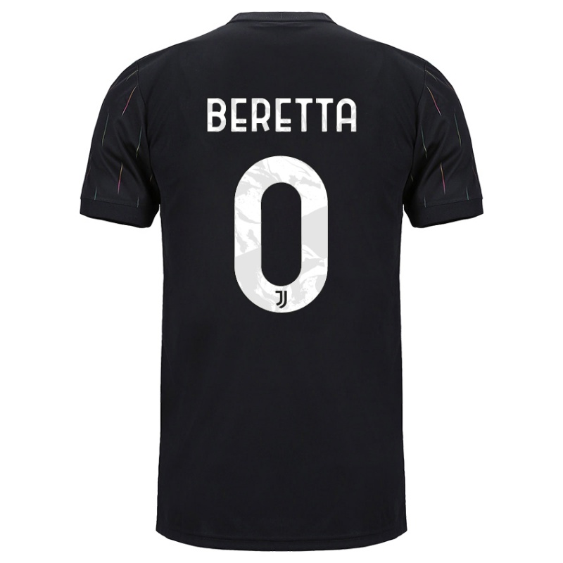 Niño Camiseta Beatrice Beretta #0 Negro 2ª Equipación 2021/22 La Camisa Z190