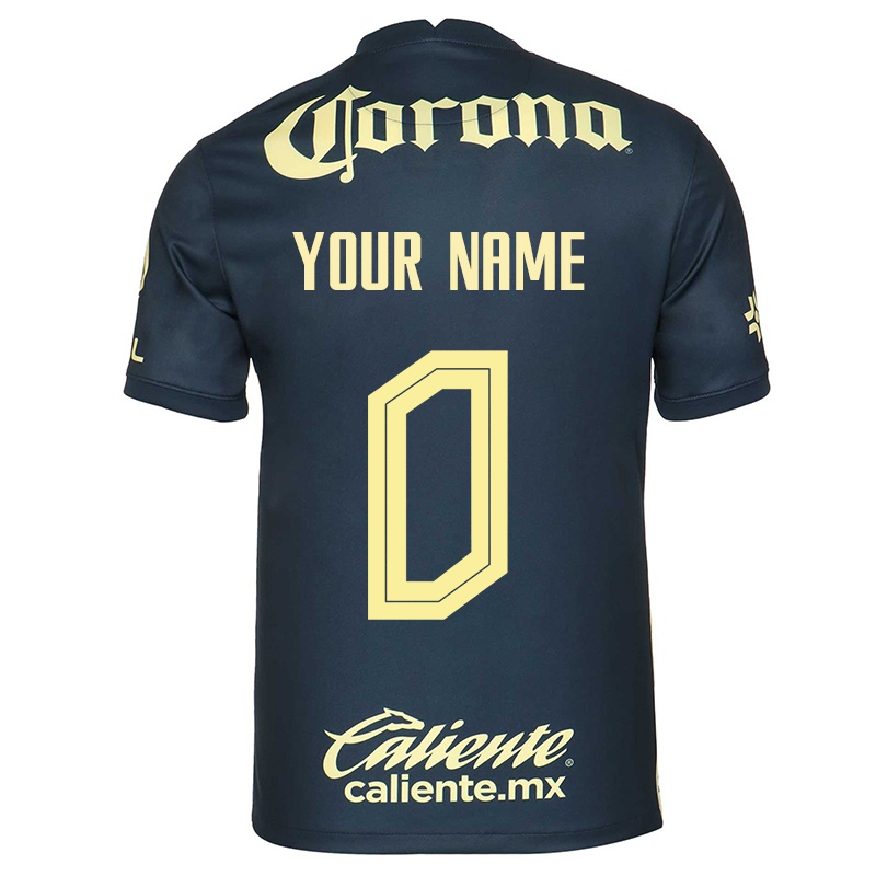 Niño Camiseta Tu Nombre #0 Azul Marino 2ª Equipación 2021/22 La Camisa Z196