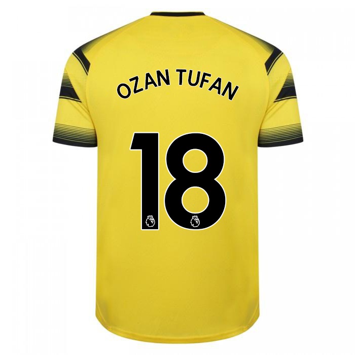 Niño Camiseta Ozan Tufan #18 Amarillo Negro 1ª Equipación 2021/22 La Camisa
