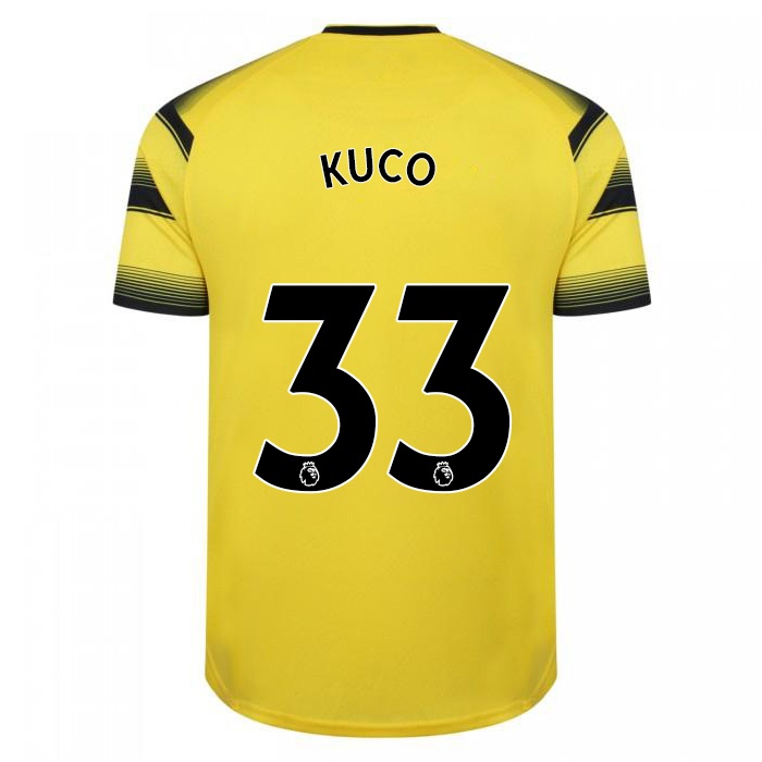 Niño Camiseta Juraj Kucka #33 Amarillo Negro 1ª Equipación 2021/22 La Camisa