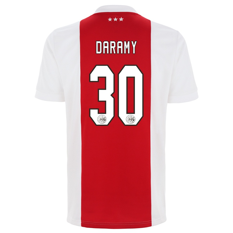 Niño Camiseta Mohamed Daramy #30 Rojo Blanco 1ª Equipación 2021/22 La Camisa