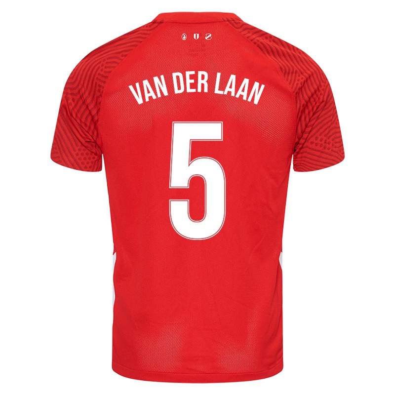 Niño Camiseta Michelle Van Der Laan #5 Rojo 1ª Equipación 2021/22 La Camisa
