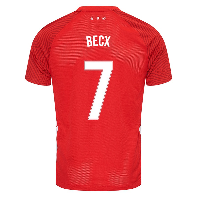 Niño Camiseta Sabine Becx #7 Rojo 1ª Equipación 2021/22 La Camisa