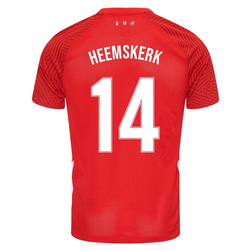 Niño Camiseta Helène Heemskerk #14 Rojo 1ª Equipación 2021/22 La Camisa