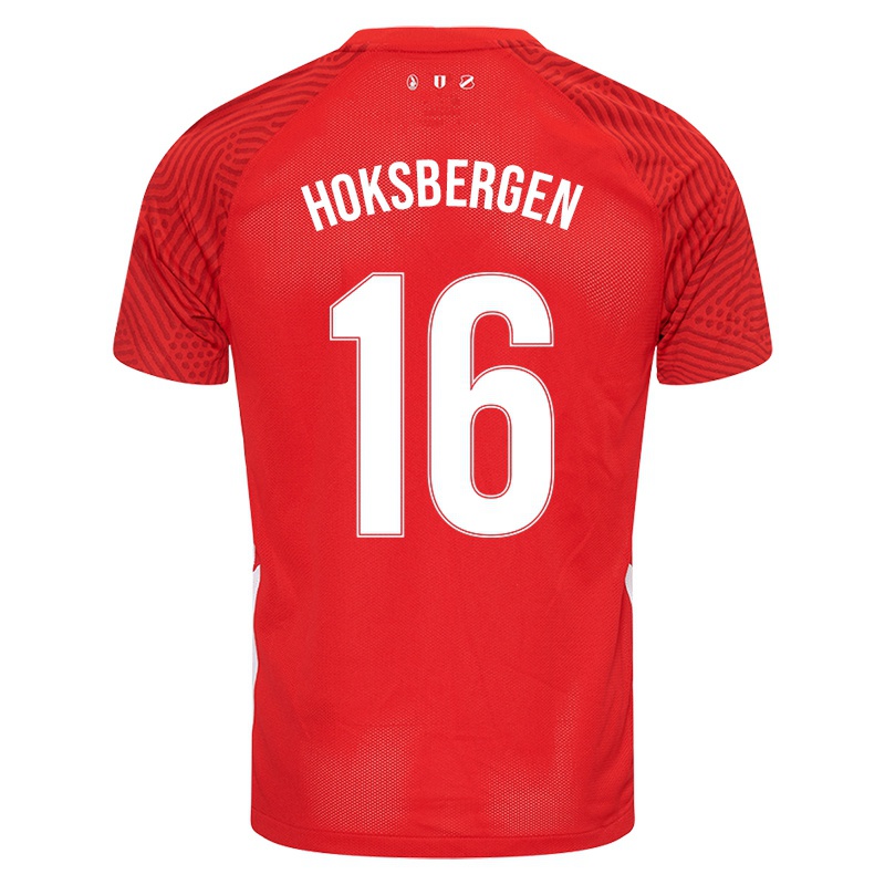 Niño Camiseta Maxime Hoksbergen #16 Rojo 1ª Equipación 2021/22 La Camisa