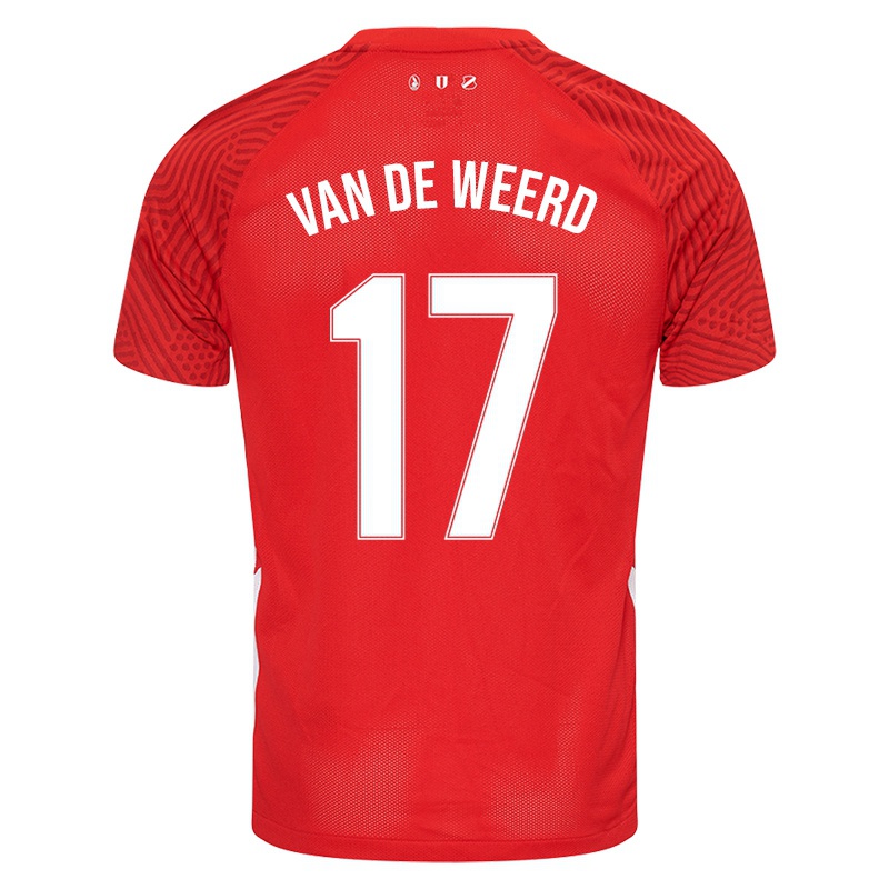 Niño Camiseta Simone Van De Weerd #17 Rojo 1ª Equipación 2021/22 La Camisa