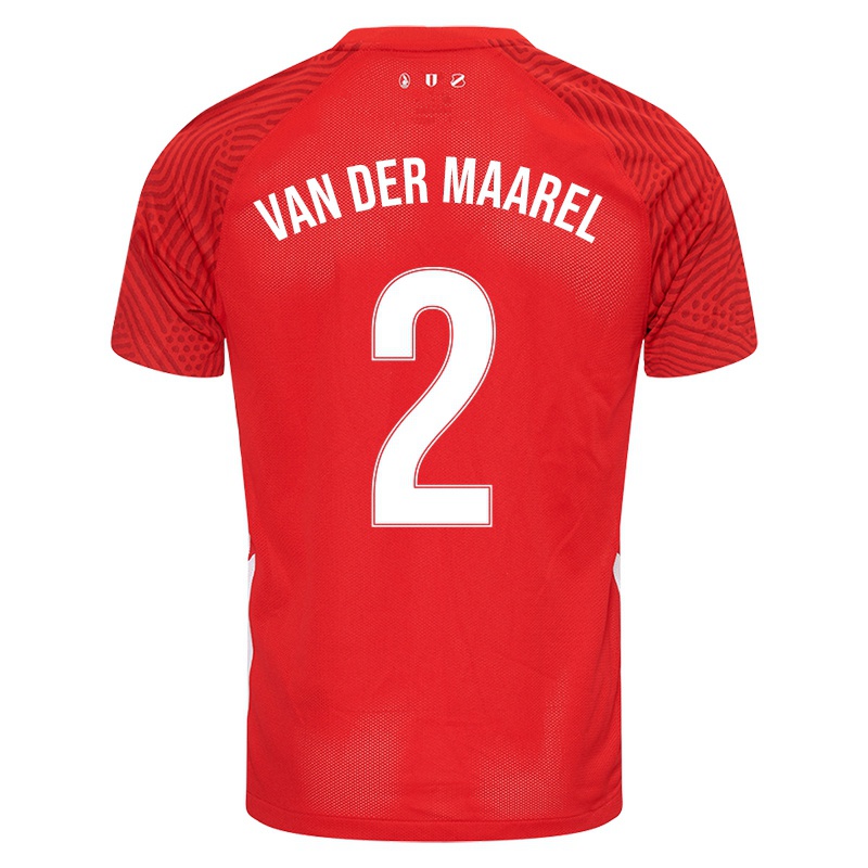 Niño Camiseta Mark Van Der Maarel #2 Rojo 1ª Equipación 2021/22 La Camisa