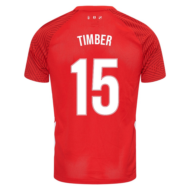 Niño Camiseta Quinten Timber #15 Rojo 1ª Equipación 2021/22 La Camisa