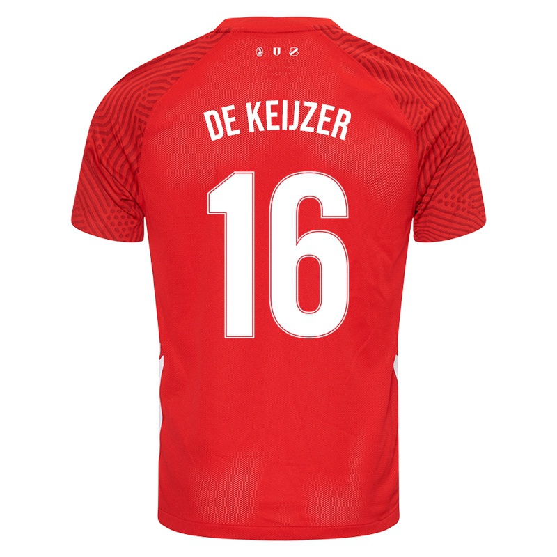 Niño Camiseta Fabian De Keijzer #16 Rojo 1ª Equipación 2021/22 La Camisa