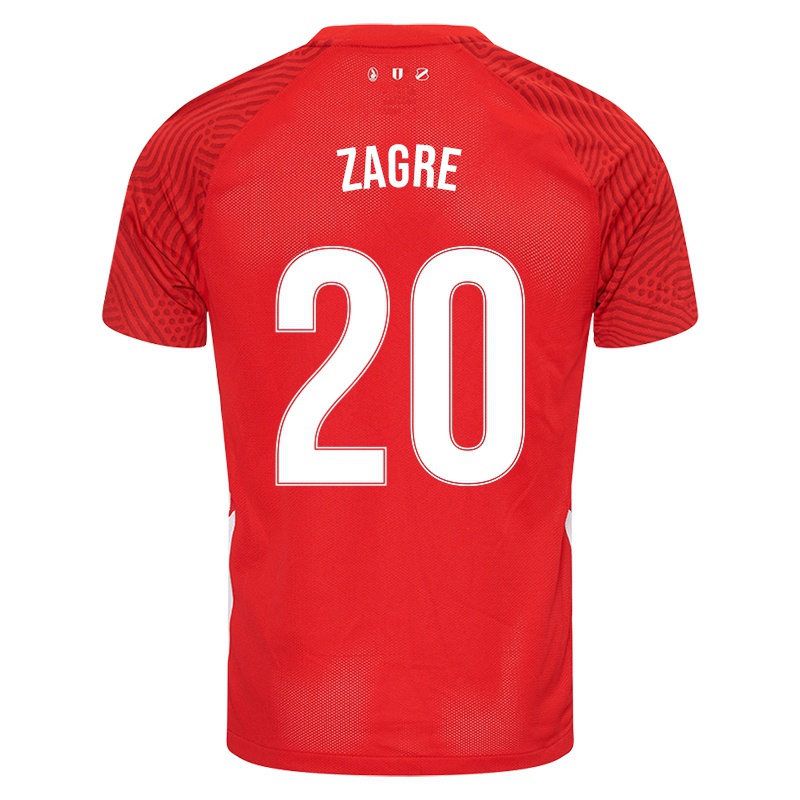Niño Camiseta Arthur Zagre #20 Rojo 1ª Equipación 2021/22 La Camisa