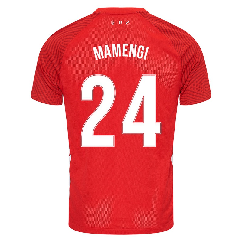 Niño Camiseta Christopher Mamengi #24 Rojo 1ª Equipación 2021/22 La Camisa