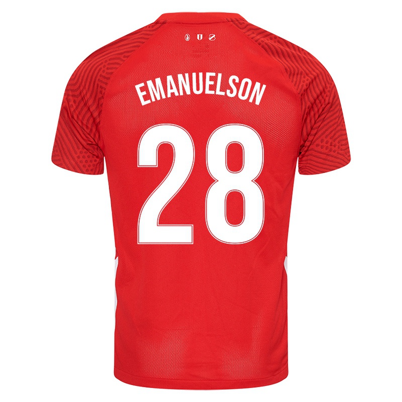 Niño Camiseta Urby Emanuelson #28 Rojo 1ª Equipación 2021/22 La Camisa