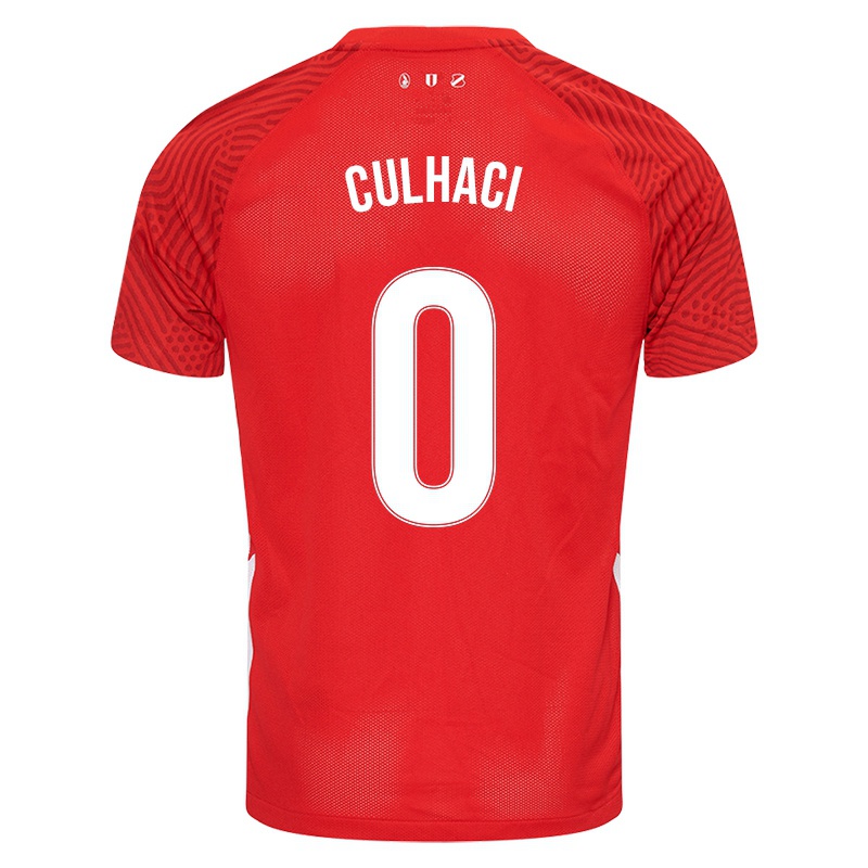 Niño Camiseta Gabriel Culhaci #0 Rojo 1ª Equipación 2021/22 La Camisa