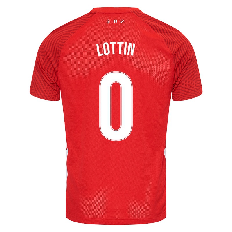 Niño Camiseta Albert Lottin #0 Rojo 1ª Equipación 2021/22 La Camisa