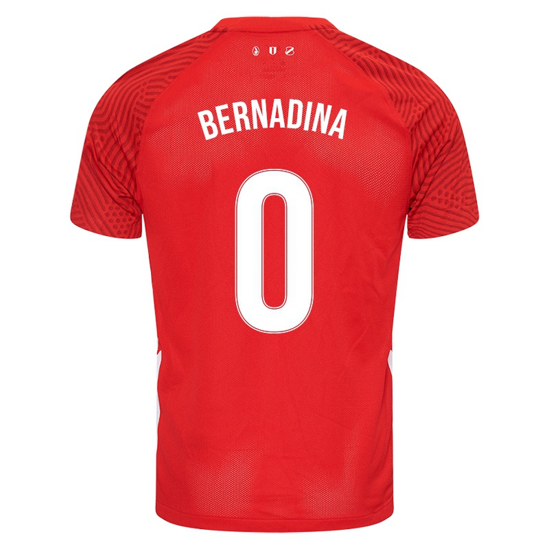 Niño Camiseta Juruel Bernadina #0 Rojo 1ª Equipación 2021/22 La Camisa