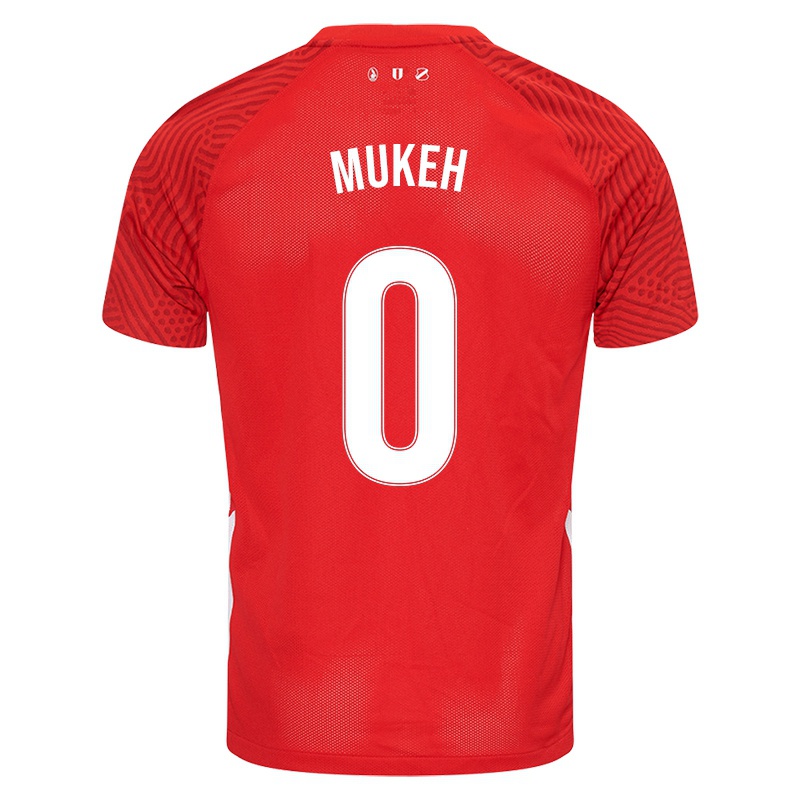 Niño Camiseta Joshua Mukeh #0 Rojo 1ª Equipación 2021/22 La Camisa