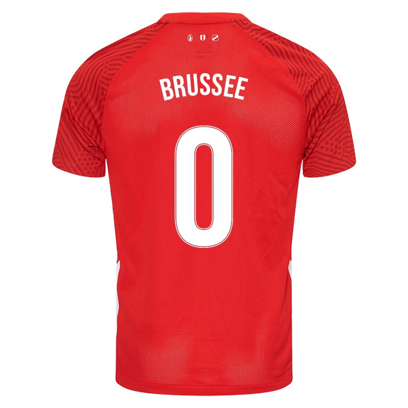 Niño Camiseta Dani Brussee #0 Rojo 1ª Equipación 2021/22 La Camisa
