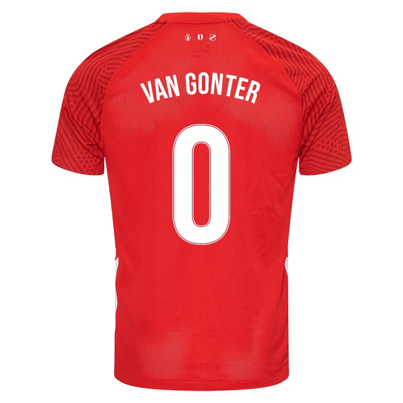 Niño Camiseta Ky-mani Van Gonter #0 Rojo 1ª Equipación 2021/22 La Camisa