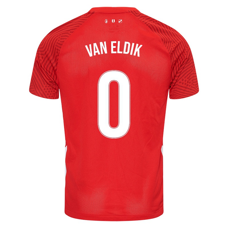 Niño Camiseta Olivier Van Eldik #0 Rojo 1ª Equipación 2021/22 La Camisa