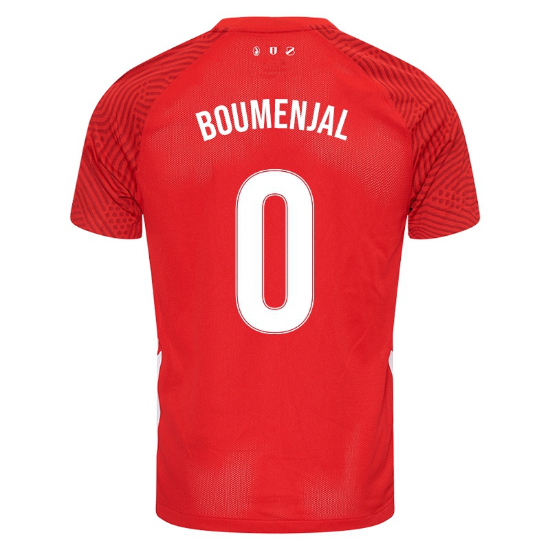 Niño Camiseta Achraf Boumenjal #0 Rojo 1ª Equipación 2021/22 La Camisa