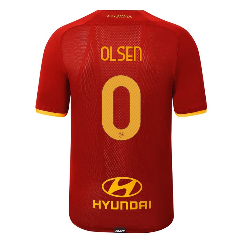 Niño Camiseta Robin Olsen #0 Rojo 1ª Equipación 2021/22 La Camisa