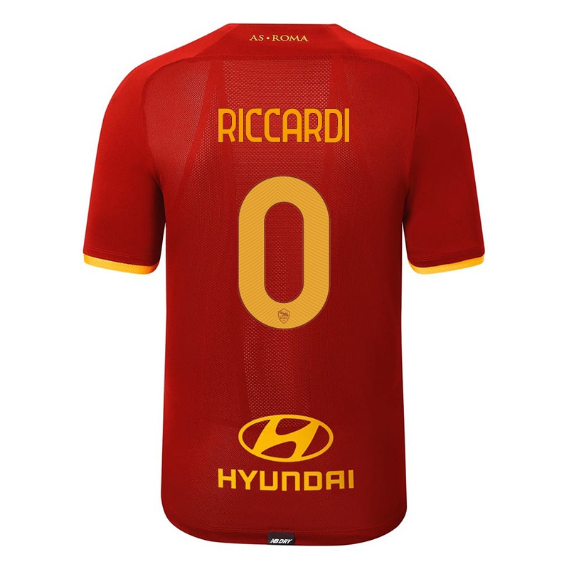 Niño Camiseta Alessio Riccardi #0 Rojo 1ª Equipación 2021/22 La Camisa