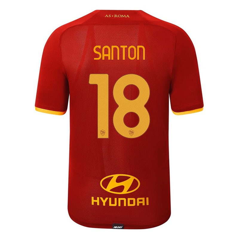 Niño Camiseta Davide Santon #18 Rojo 1ª Equipación 2021/22 La Camisa