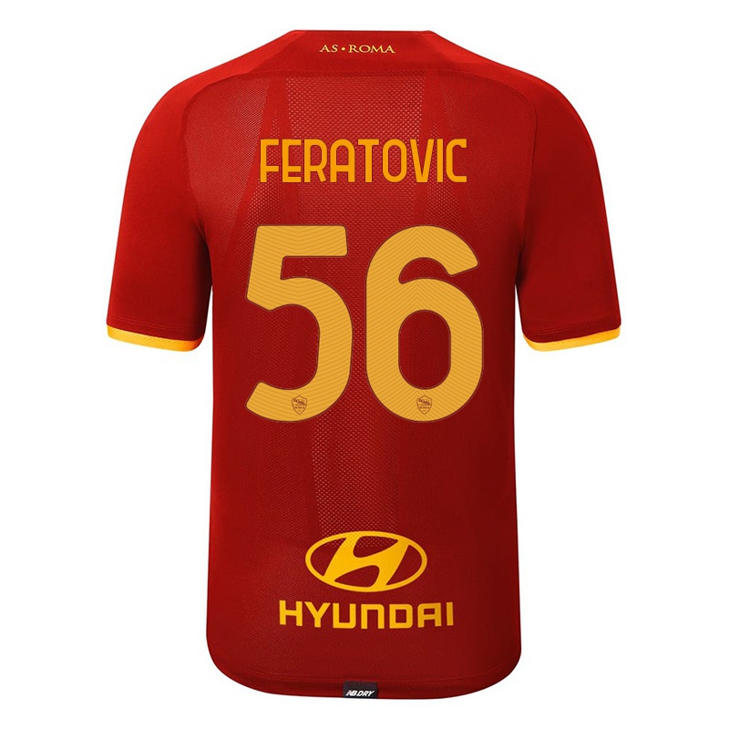 Niño Camiseta Amir Feratovic #56 Rojo 1ª Equipación 2021/22 La Camisa