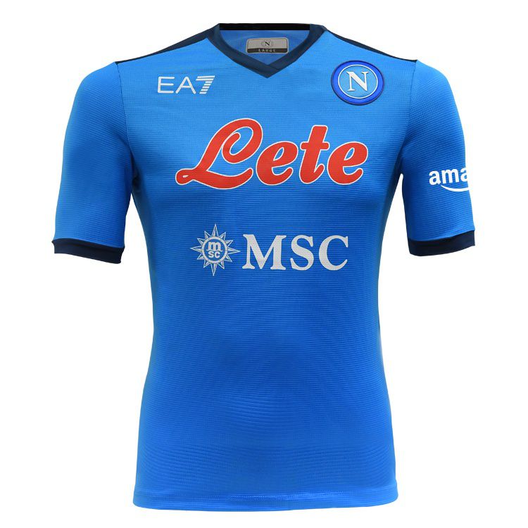 Niño Camiseta Sebastiano Luperto #5 Azul 1ª Equipación 2021/22 La Camisa