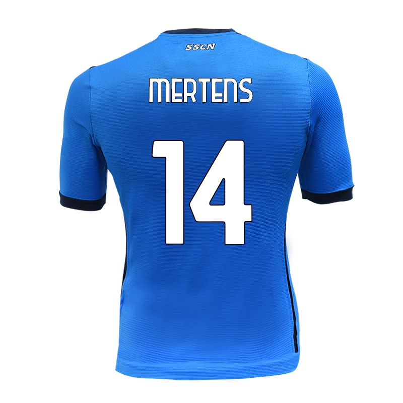 Niño Camiseta Dries Mertens #14 Azul 1ª Equipación 2021/22 La Camisa