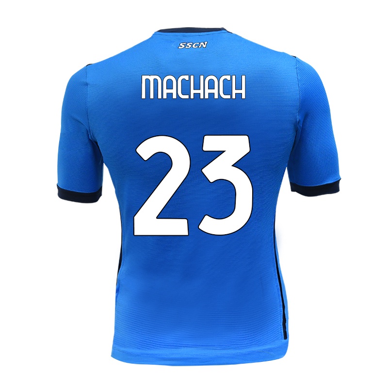 Niño Camiseta Zinedine Machach #23 Azul 1ª Equipación 2021/22 La Camisa