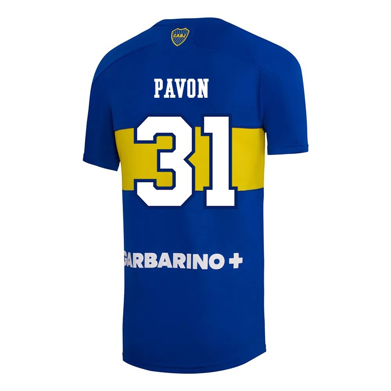 Niño Camiseta Cristian Pavon #31 Azul Real 1ª Equipación 2021/22 La Camisa