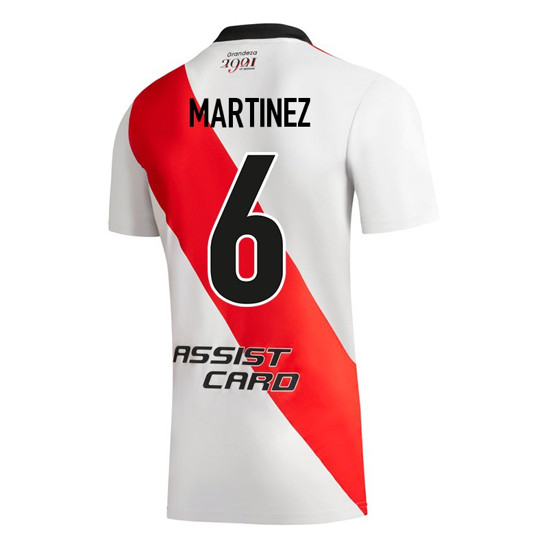 Niño Camiseta David Martinez #6 Blanco 1ª Equipación 2021/22 La Camisa