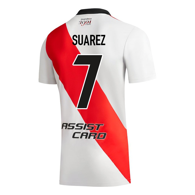 Niño Camiseta Matias Suarez #7 Blanco 1ª Equipación 2021/22 La Camisa